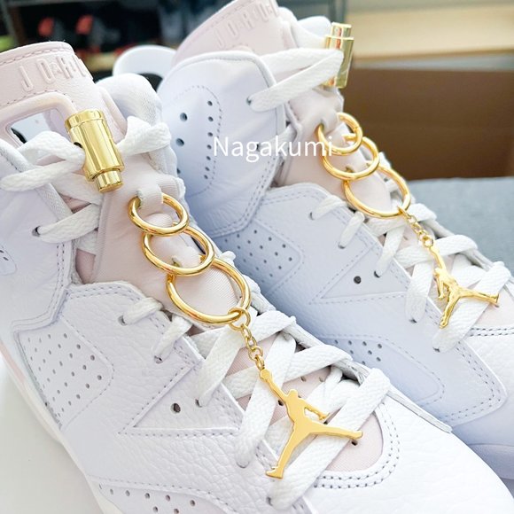 🤍💖 Nike Air Jordan 6 white soft pink with gold c - Picture 4 of 4